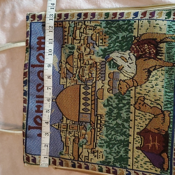 Jerusalem Camel Tapestry Tote Bag w/Bottom Zipper Extension-Dual Design - Picture 6 of 14